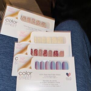 Retired Color Street Glitter and Floral Nail Strips Set